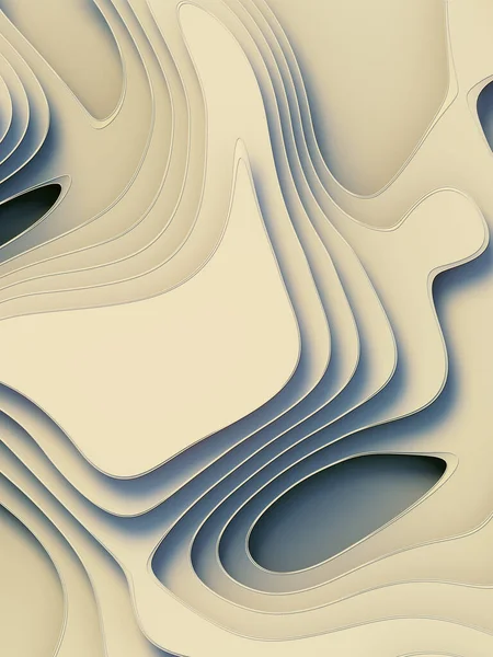 Абстрактный Трехмерный Фон Белой Восковой Поверхностью Полосками Концепция Карты Топографии — стоковое фото