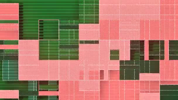 Ruch płaskie kształty. Izometryczny abstrakcyjny szablon graficzny. Animacja pętli 3d 4K — Wideo stockowe