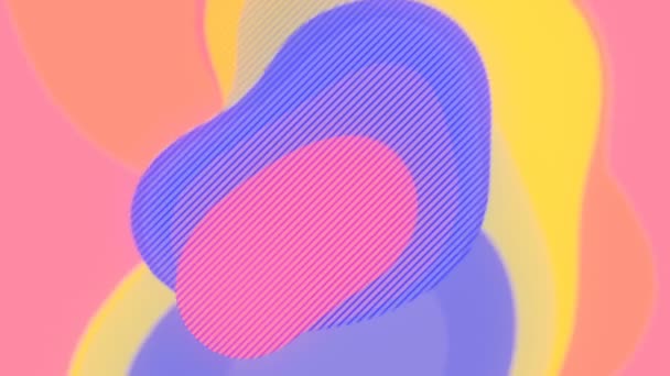 Líquido Fluido multicolor formas abstractas. 3d renderizar animación lazo sin costuras HD — Vídeo de stock