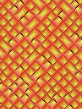 Poster tasarımı için rastgele düzenlenmiş geometrik şekillerin soyut 3D biçimlendirme deseni. Moda konsepti. Moda tasarım elemanı. Ortografik yansıtma. Modern sanat dijital illüstrasyon