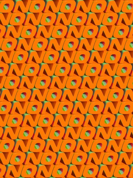 オレンジの構図の言葉紙のアートスタイルで多色の縞模様のテクスチャなし 近代書道 テキストメッセージ ビジネスデザイン 3Dレンダリングデジタルイラスト — ストック写真