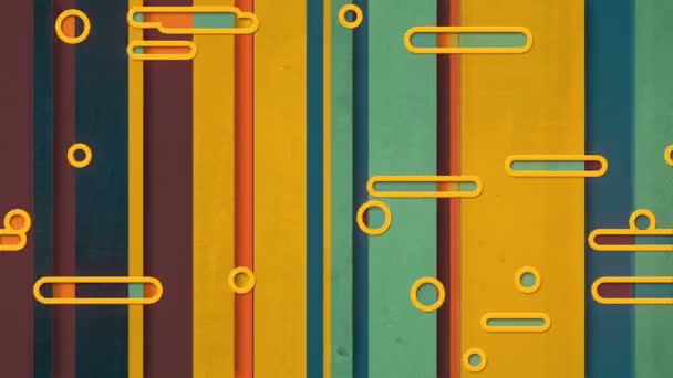 Abstrait 3d rendant l'animation de boucle transparente sur fond coloré. 4K UHD — Video