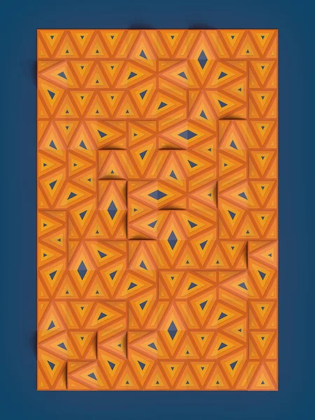 Модний Шаблон Дизайну Плакатів Геометричний Візерунок Орфографічної Проекції Навмання Розташованих — стокове фото
