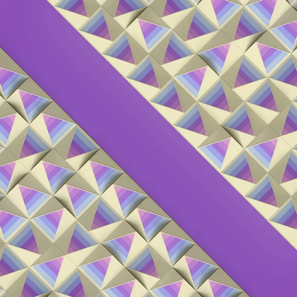 テキストやロゴのための場所とランダムに配置された三角形のトレンディな色のパターン 抽象的なバナーデザイン 3Dレンダリング幾何学的組成 現代美術のフラットスタイル — ストック写真