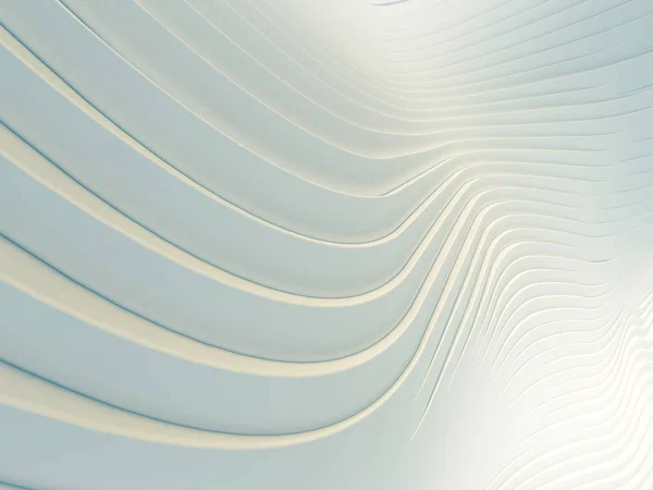 Golf Buigen Witte Abstracte Achtergrond Oppervlak Computergegenereerd Geometrisch Patroon Brochure — Stockfoto