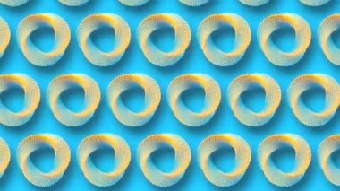 Mobius kurdelelerinin hareketli şablonu. 3d canlandırma döngüsü 4K