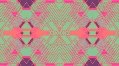 3D rengarenk hareket grafikleri oluşturuluyor. Kusursuz döngü kaleyidoskopik arkaplan 4K