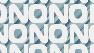 HAYIR kelimesinin dokunaklı dokusu. 3d dijitalsiz döngü canlandırması HD