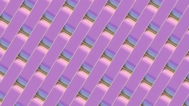 Devamlı hareket eden dikdörtgen şekillerin animasyonu. 3D görüntüleme 4K UHD