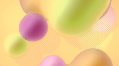 3D, en az pürüzsüz sıvı şekil veriyor. Dijital dikişsiz döngü animasyonu HD