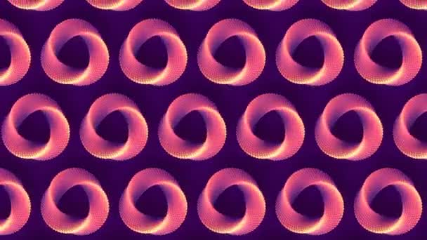 Modèle émouvant abstrait de rubans Mobius multicolores animation en boucle de rendu 3d — Video