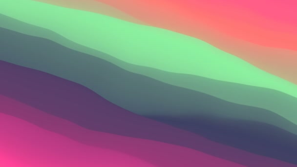 Superficie ondulata multicolore. Disegno di sfondo liquido animazione loop di rendering 3d — Video Stock