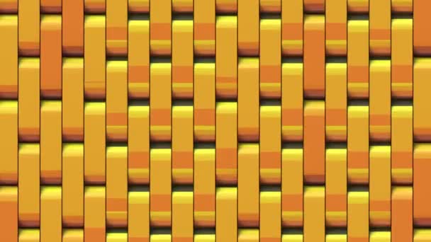 Стена округлых прямоугольников с бесшовной петлей анимированной текстурой 3d рендеринга 4K — стоковое видео