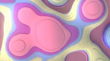 Modern renkli dilimlenmiş 3d döngü canlandırma arkaplanı. 4K, UHD