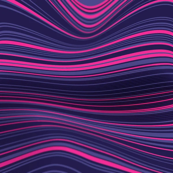 多色線の曲線の波の背景 現代の創造的な背景 ビジネスコンセプト デザイン要素 抽象的な波形の幾何学的形状 3Dレンダリングデジタルイラスト — ストック写真