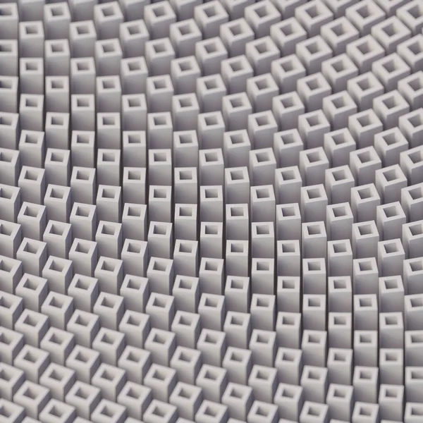 Patrón Geométrico Abstracto Cajas Blancas Rotadas Eje Vista Isométrica Profundidad —  Fotos de Stock