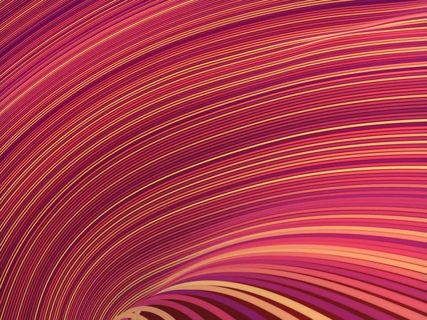 Golvende achtergrond van gedraaide gekleurde lijnen. Abstract drijvend decor voor design. 3d weergave van digitale illustratie — Stockfoto
