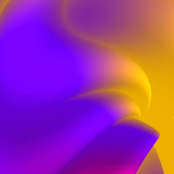流体形状はトレンディーな虹のグラデーション。抽象的な色の流れ幾何学的背景。3Dレンダリングデジタルイラスト — ストック写真