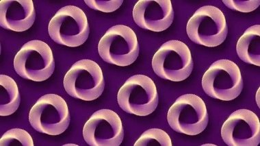 Mobius halkası geometrik figürünün hareketli şekli. 3 boyutlu döngü animasyonu. 4K UHD