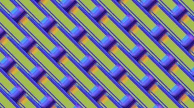 Hareketli dikdörtgen şekillerin soyut sonsuz animasyonu. 3d görüntüleme HD