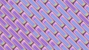 Animasyon dokusuyla hareket eden dikdörtgen şekillerin döngü animasyonu. 3d hazırlama 4K