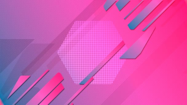 Reveal of Geometric hexagon badge. Motion graphics. 3D render loop animation — Stock Video