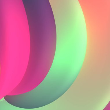 Soyut renk sıvısı şekillerinin dijital çizimi. Moda holografik arka plan. Modern yaratıcı şablon. 3d oluşturma