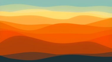 Değişken eğilimleri olan dinamik dalgalı bir arka plan. 3d canlandırma döngüsü canlandırması