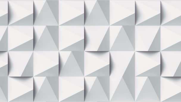 Trendy template with pattern of moving geometric shapes 3d render loop animation — Stock Video