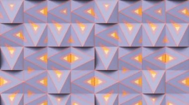 Rastgele düzenlenmiş geometrik şekillerin hareketli deseni 3D canlandırma döngüsü canlandırması