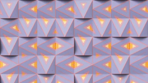 Moving pattern of randomly arranged geometric shapes 3d rendering loop animation — Stock Video