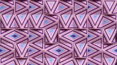 Rastgele boşluklu üçgenlerin hareket eden geometrik modelini 3d render