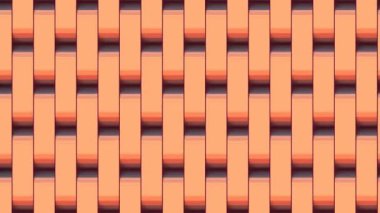 Döngü hareketli dikdörtgenlerin modayı değiştiren modeliyle animasyonu. 3d oluşturma