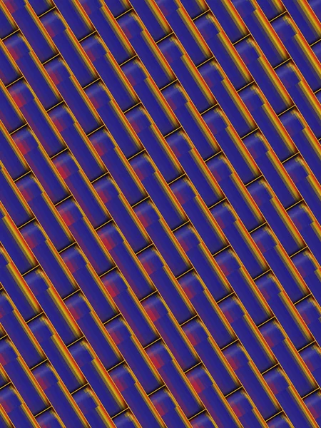 Abstract Rendering Digital Illustration Diagonal Rounded Rectangular Shapes Multicolored Texture — Fotografia de Stock