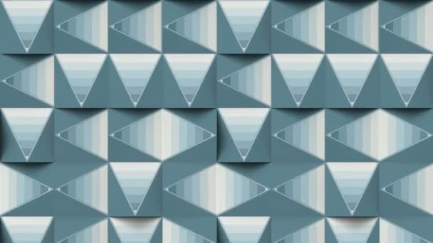 Rastgele aralıklarla hareket eden üçgenlerin modası. 3d canlandırma döngüsü canlandırması — Stok video