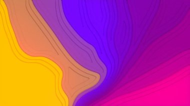 3d rendering colored isometric background. Digital seamless loop animation 4K
