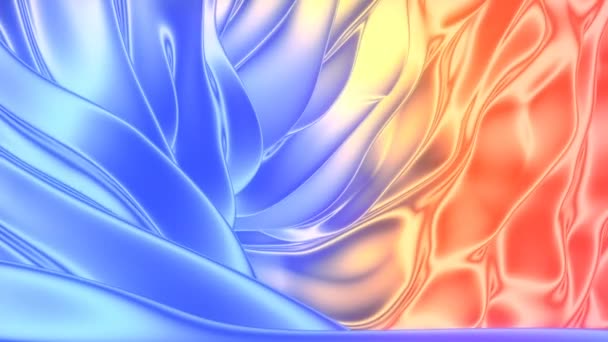 Textura metálica moderna con ondas de colores. animación de bucle de renderizado 3d 4K UHD — Vídeo de stock