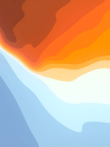 Modern Grafisch Met Gekleurde Golvende Gebogen Oppervlak Artistiek Effect Abstracte — Stockfoto