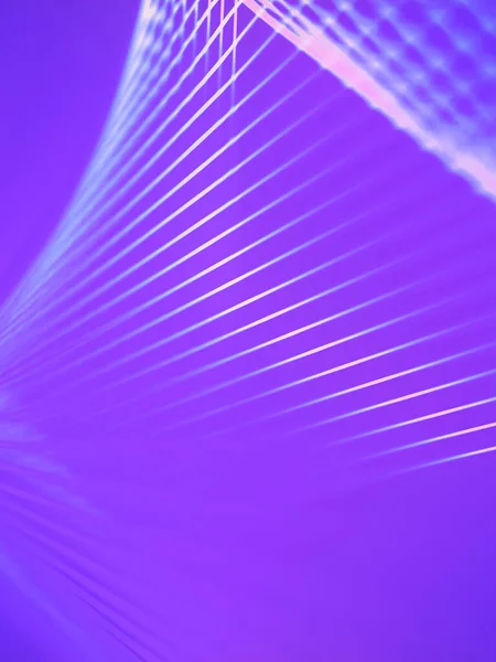 紫色の背景にピンクの曲線を持つモダンなカバーデザイン 未来的な回転芸術の概念 3Dレンダリングデジタルイラスト — ストック写真