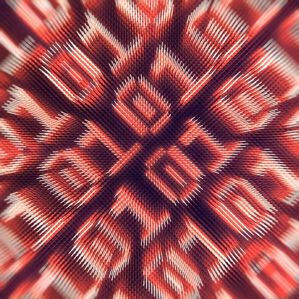 Stripes of glowing numbers on an abstract LED light board. Modern pattern for concept design. 3d rendering digital illustration