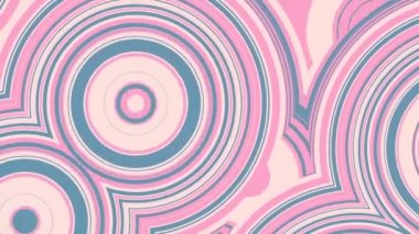 Genişleyen dairelerin dalgalı deseni. Soyut döngü animasyonu. 3d görüntüleme HD