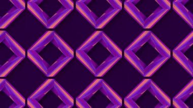 Kusursuz üç boyutlu elmas animasyonu mavi arka planda optik bir illüzyon yaratıyor. Buruşuk kağıt dokusuyla pop sanat tarzında parlak bir geometrik desen. Hareket grafikleri için geçmişe dönük tasarım