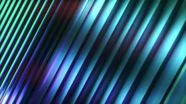 Soyut bir arkaplanın kusursuz üç boyutlu animasyonu. Mavi ve yeşil tonlarda pürüzsüz metalik çizgiler. Dinamik ışıklandırma, parıltı ve yanardağ. Şık geleceksel desen