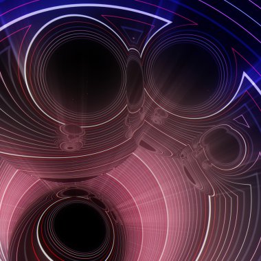 Parlak renkli ışık çizgiler