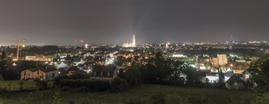 Regensburg Panorama görünümünü geceleri