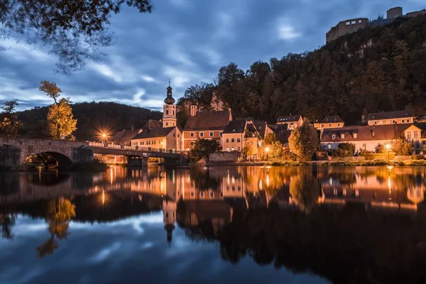 Bild Panorama Stad Utsikt Över Marknaden Kallmnz Kallmuenz Bayern Och — Stockfoto