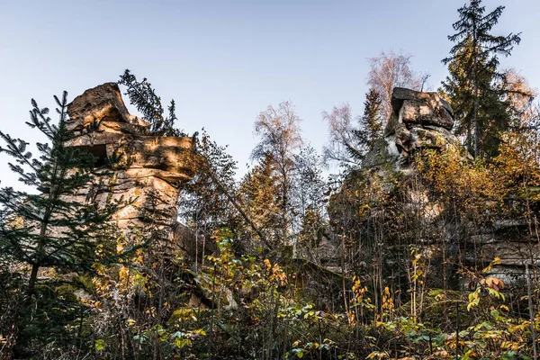 Rattenberg Bayern Alemania Noviembre 2020 Mystical Rock Group Stone Group — Foto de Stock