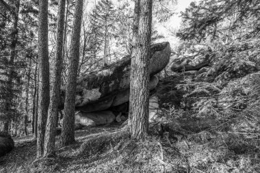 Antik çağlarda, Almanya 'nın Thürmansbang kenti yakınlarındaki Bavyera ormanında mağara ve çığır açan taş oluşumları ile megalitik kaya oluşumlarına dayandı.