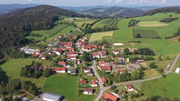 Langsame Flugaufnahmen Von Luftaufnahmen Mit Einer Drohne Bayerischen Wald Bei — Stockvideo