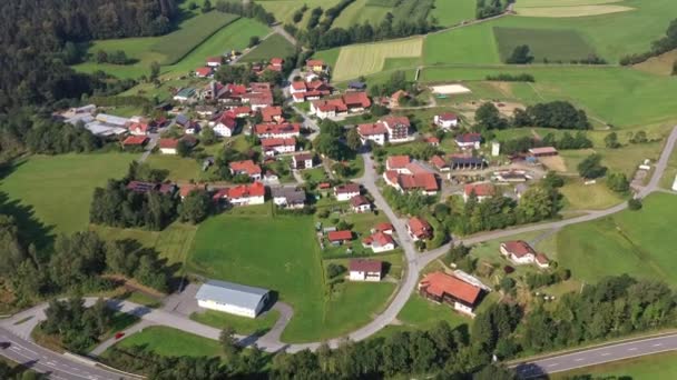 Langsame Flugaufnahmen Von Luftaufnahmen Mit Einer Drohne Bayerischen Wald Bei — Stockvideo